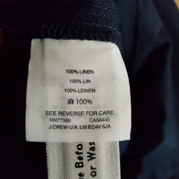 J. Crew Shorts Womens XL Navy Blue Linen Drawstring Lightweight Casual *NWT* - Picture 4 of 11